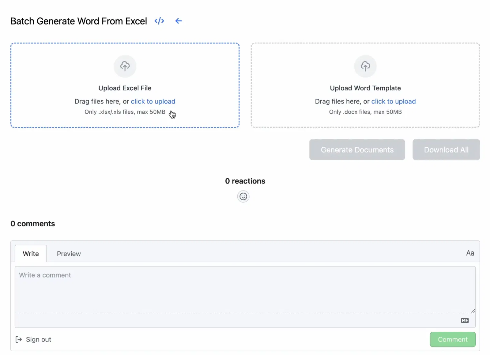 Batch Generate Word From Excel