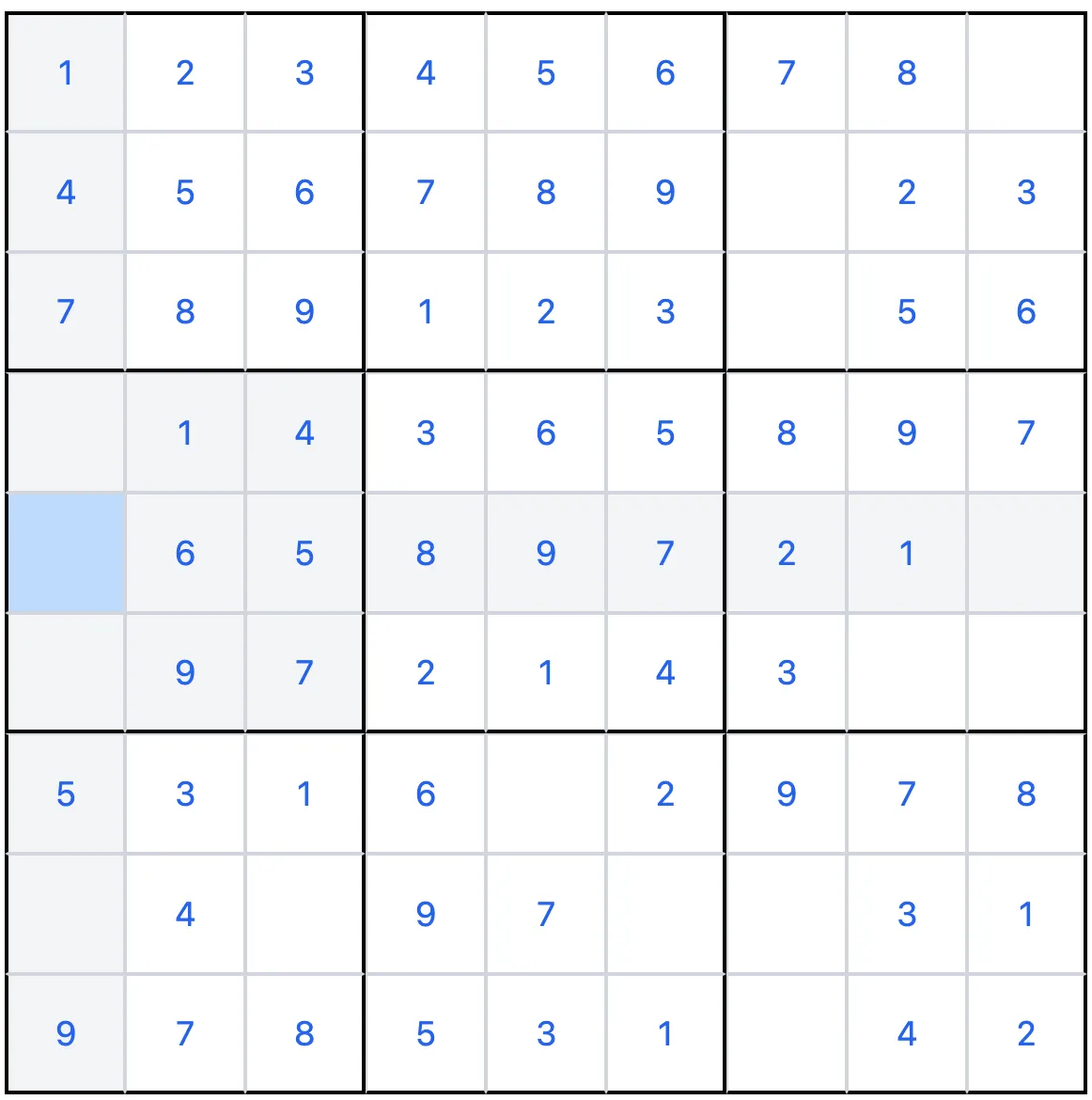 Free Online Sudoku Game