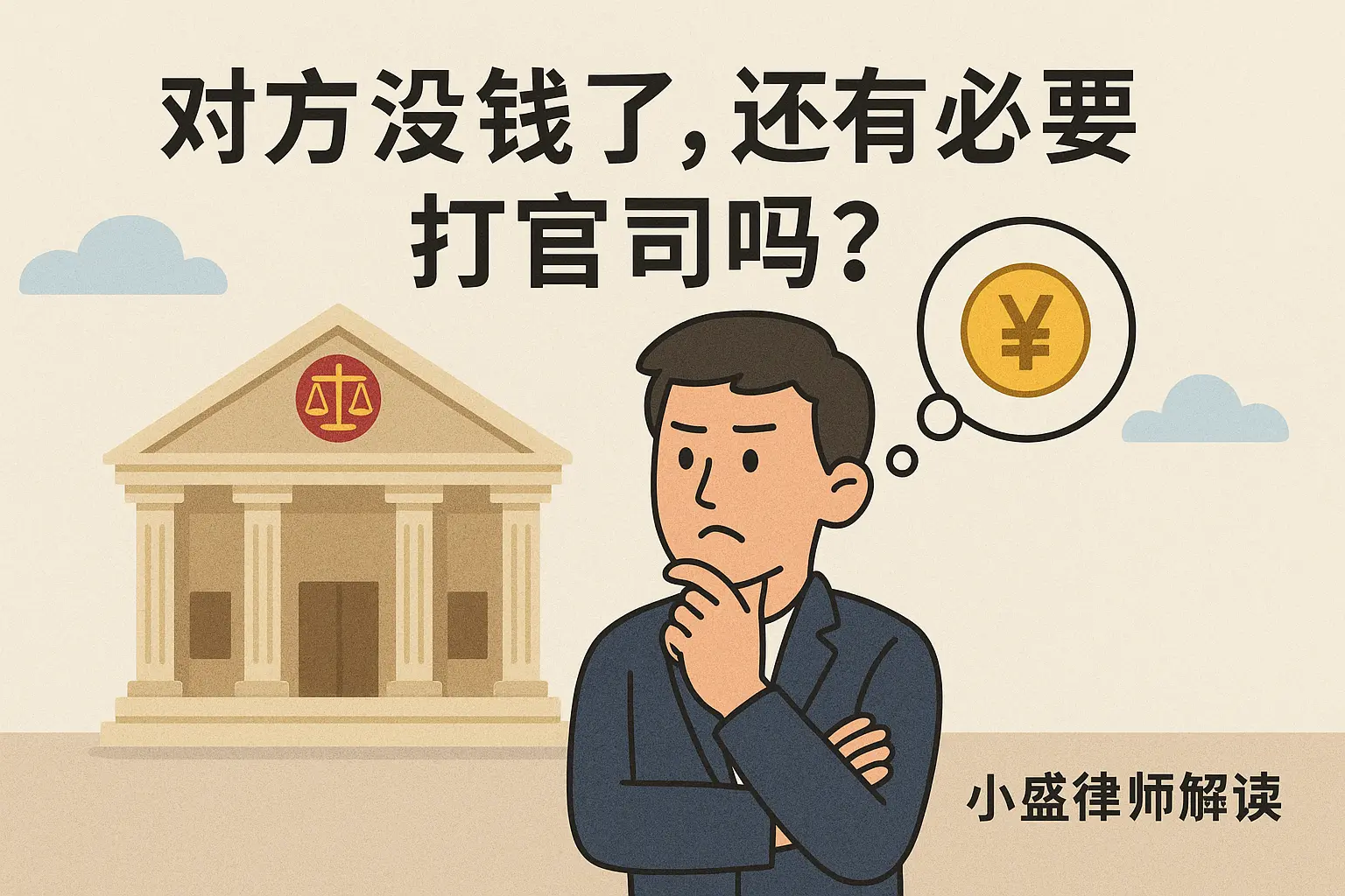 对方没钱了，还有必要打官司吗？小盛律师 2025 最新实践建议