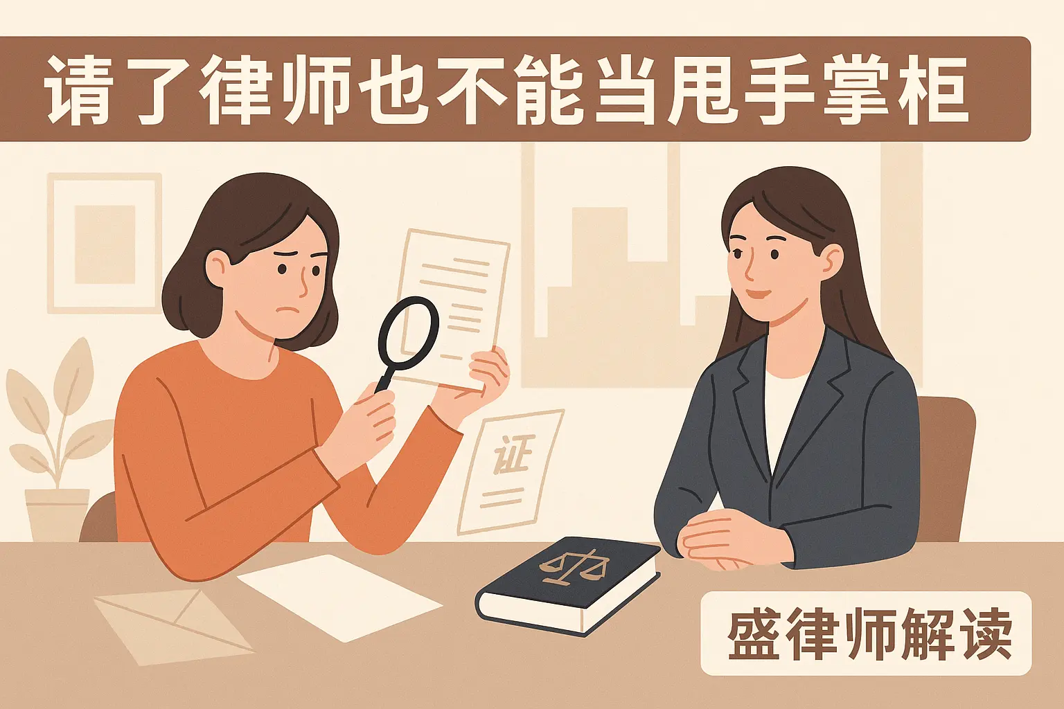 请了律师就可以当甩手掌柜了？不，这些事还得您亲力亲为！