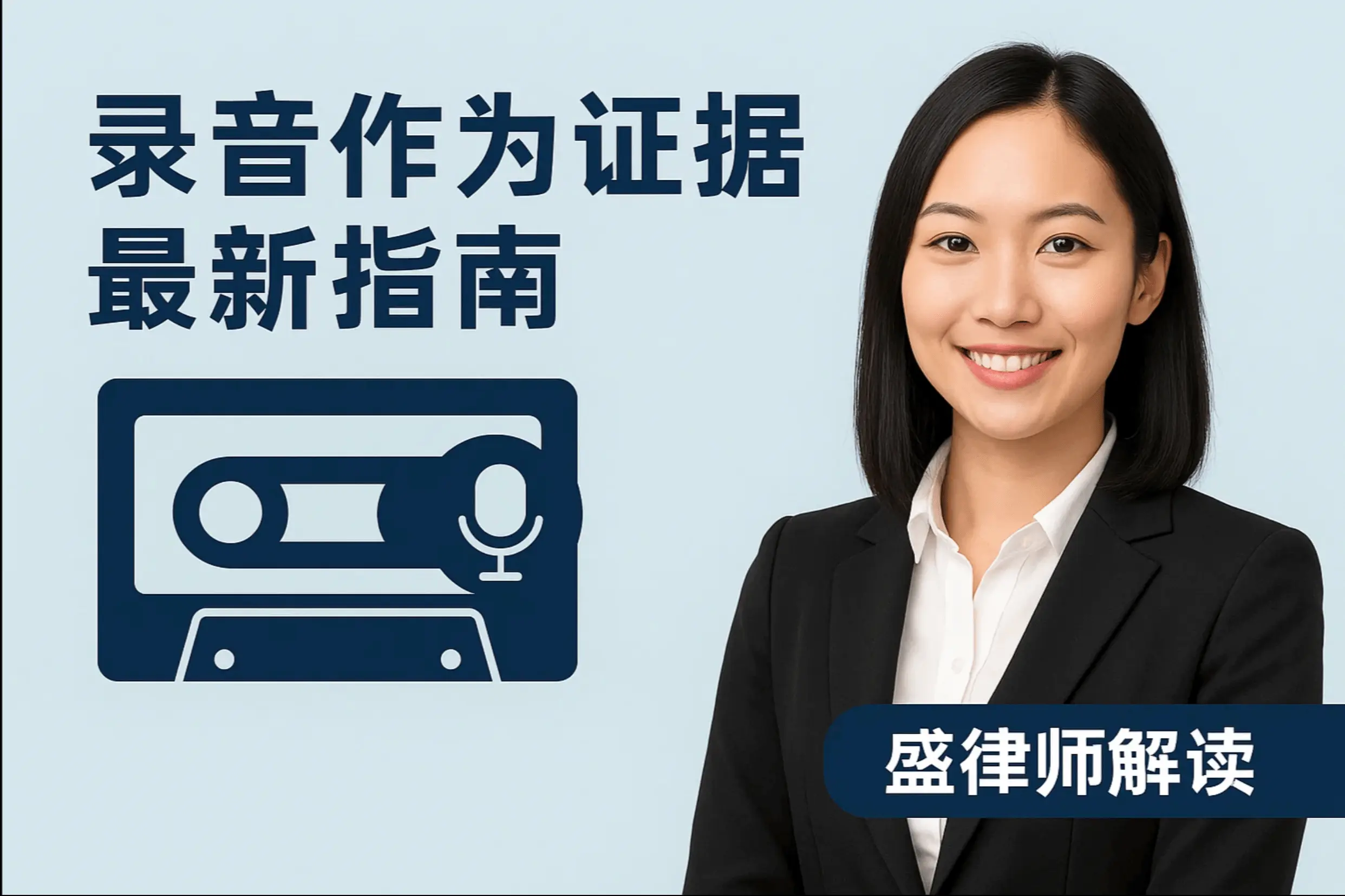 如何用录音作为证据？从录音合法性、效力，到提交方法，盛律师倾囊相授