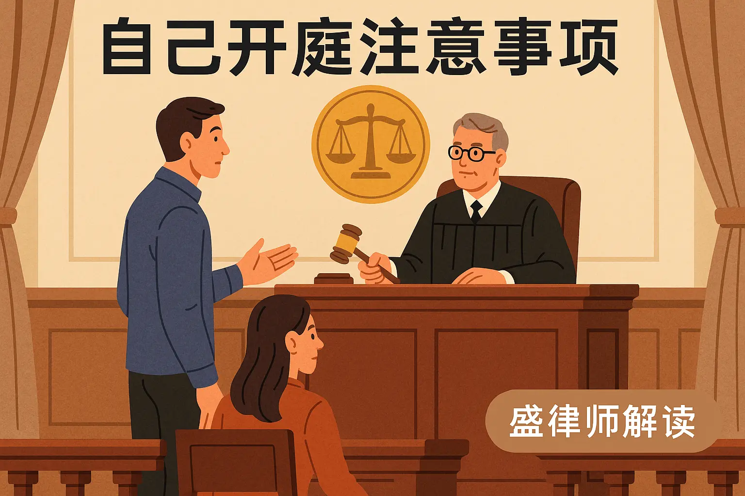 没请律师，自己去开庭，请记住这几件事。盛律师"用心砸自己饭碗"了