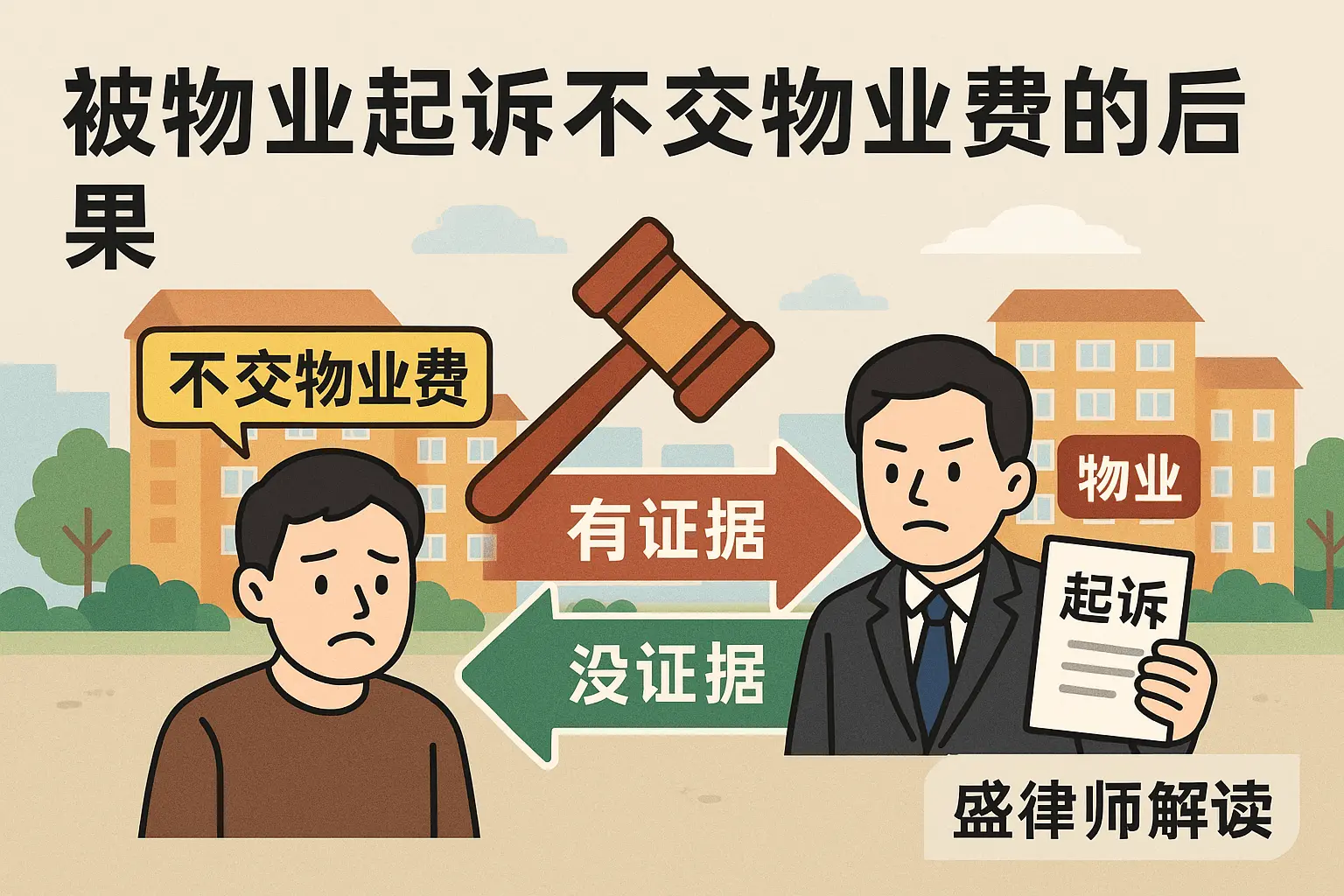 被物业起诉不交物业费，有哪些可能后果？看完你就不慌了。