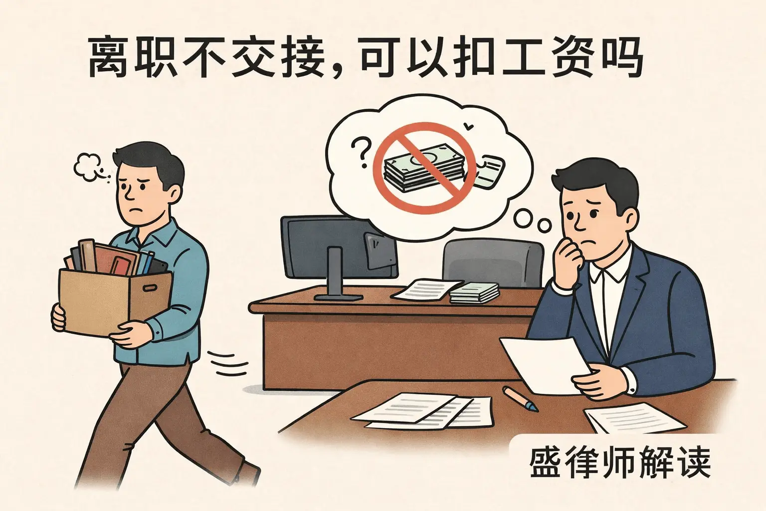 员工离职不交接，公司能扣工资吗？90% 人都不知道的法律干货